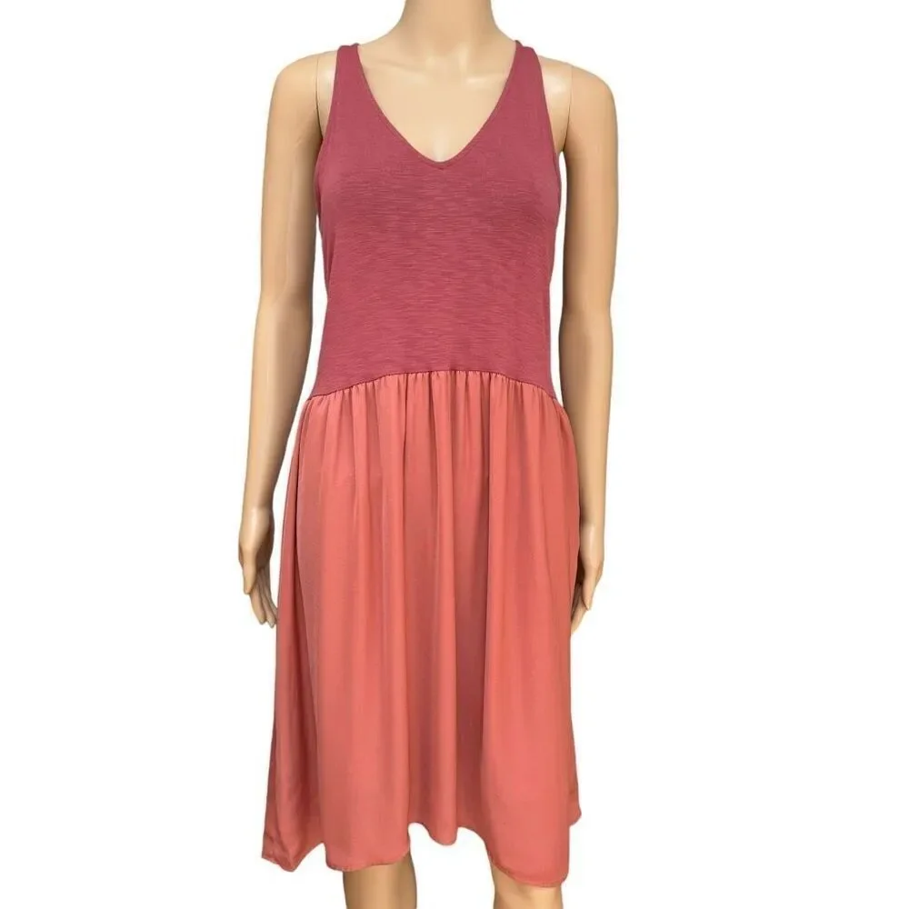 Anthropologie Dolan Left Coast Rust Fabiana Knit Tank Dress Sz XS A Line NWT